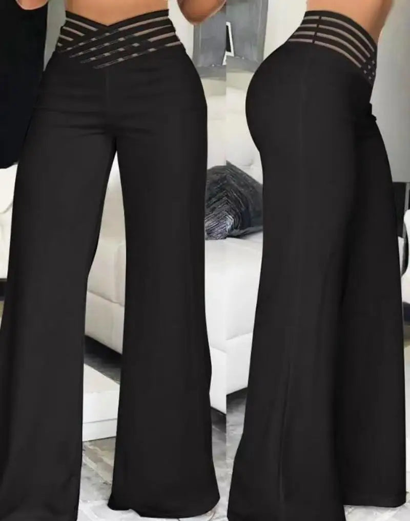 High Waist Wide Leg Summer Chic Pants By Pave Hawk