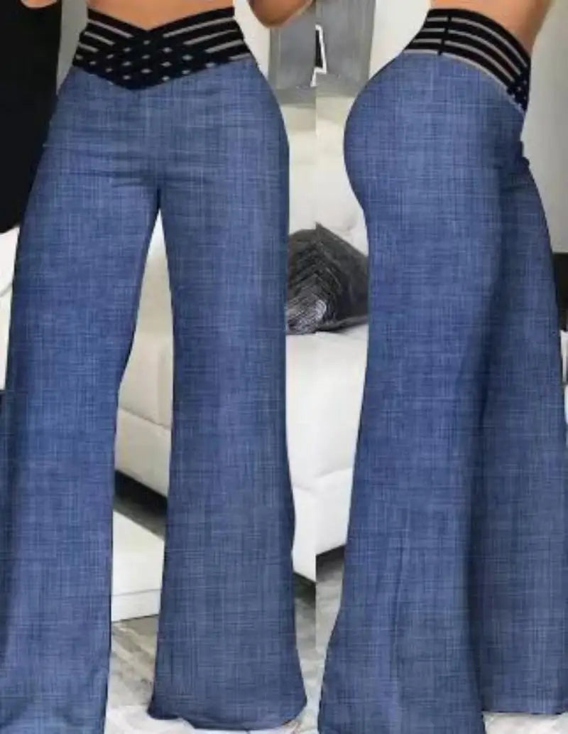 High Waist Wide Leg Summer Chic Pants By Pave Hawk