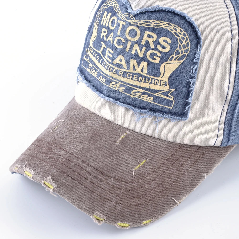 Vintage Washed Denim Unisex Baseball Cap
