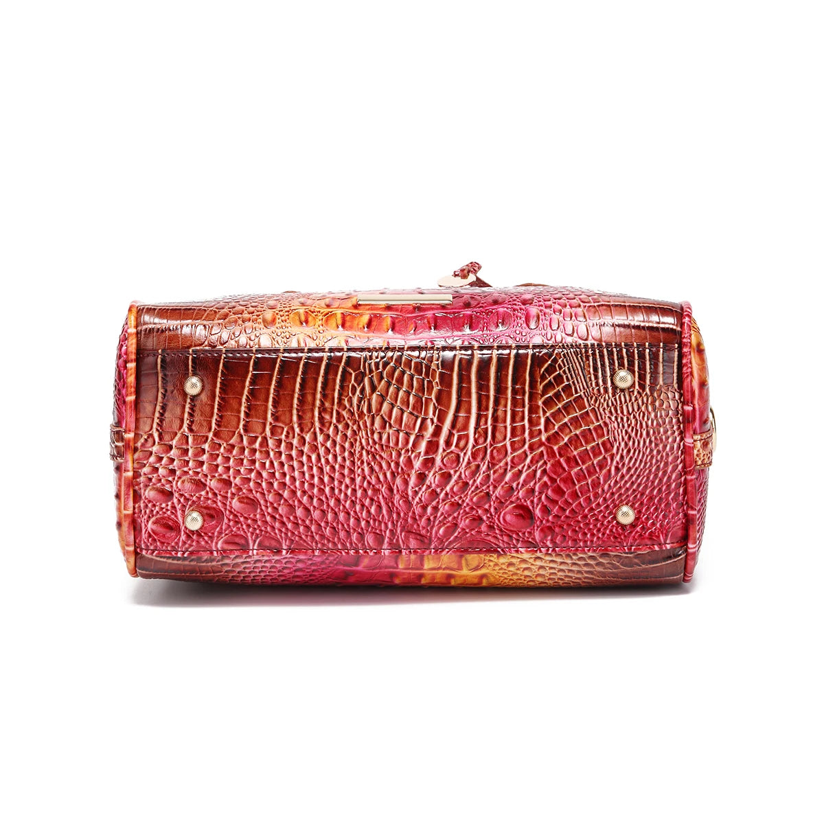 Mieshcel Kora Ombre Crocodile Embossed Boston Handbag