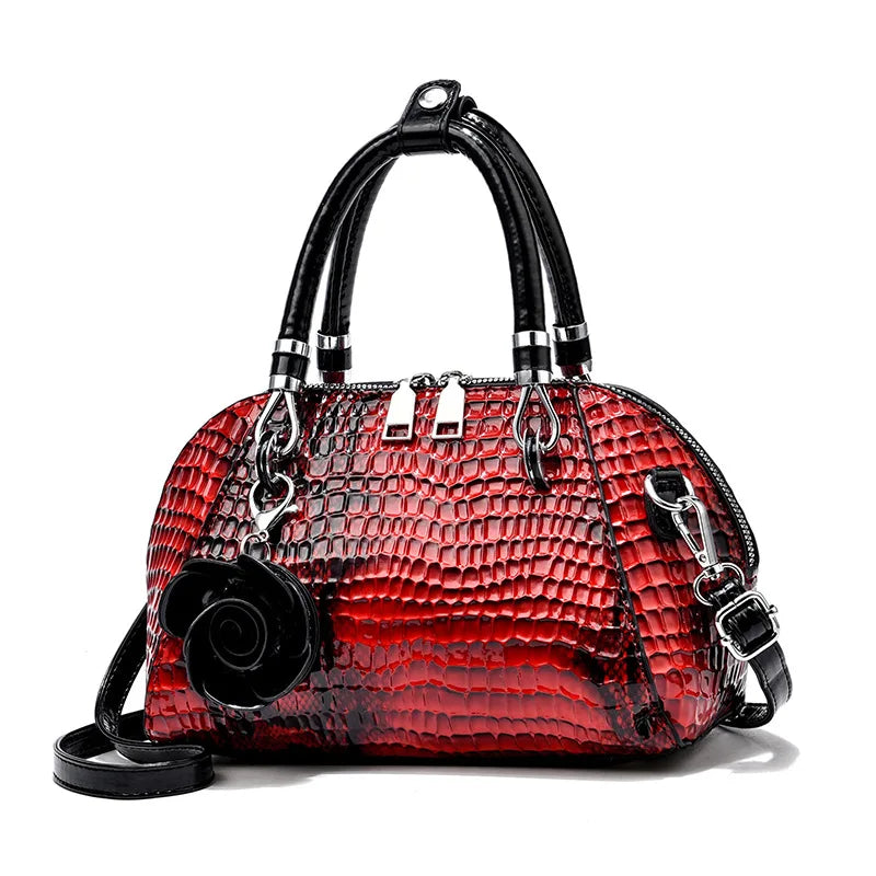 Yellow Crocodile Pattern Women Purse by Weixier