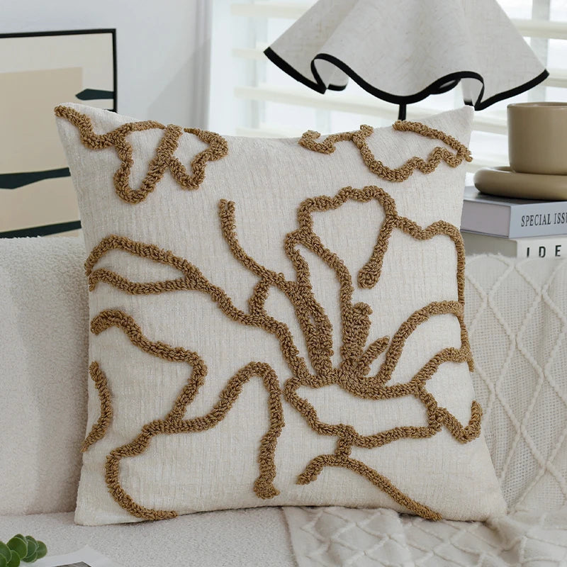 Boho Style Chenille Throw Pillow