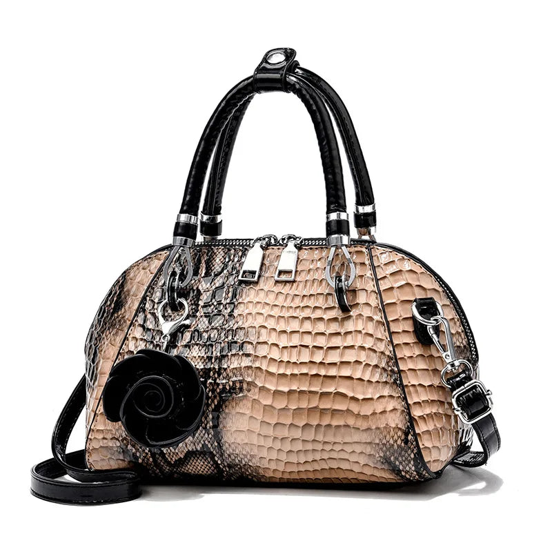 Yellow Crocodile Pattern Women Purse by Weixier