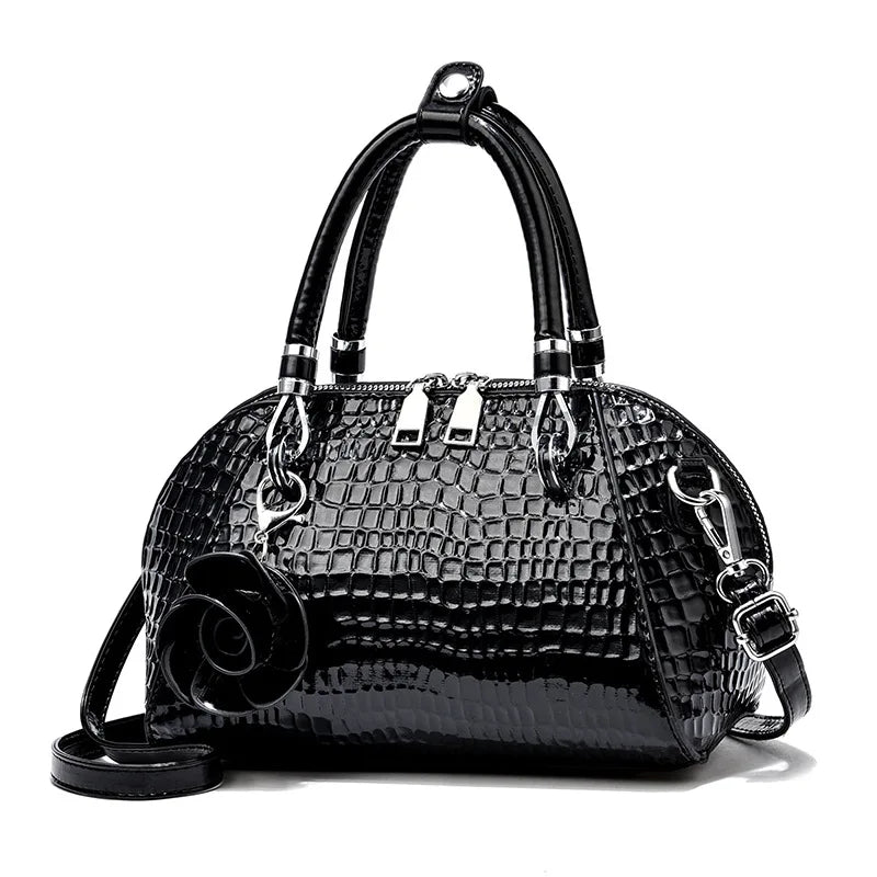 Yellow Crocodile Pattern Women Purse by Weixier