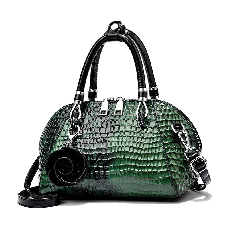 Yellow Crocodile Pattern Women Purse by Weixier