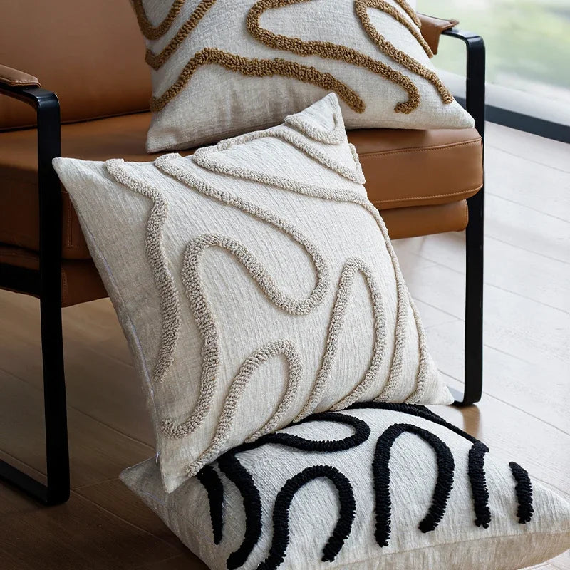 Boho Style Chenille Throw Pillow