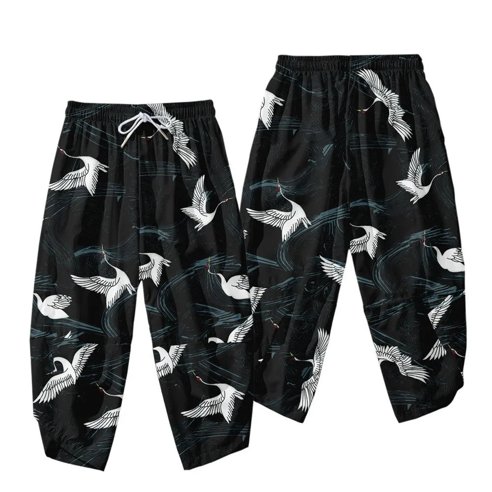 Vintage Japanese Kimono Pants By Nifineo Brown