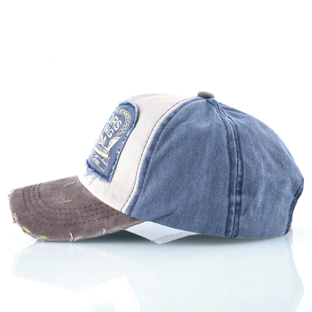 Vintage Washed Denim Unisex Baseball Cap