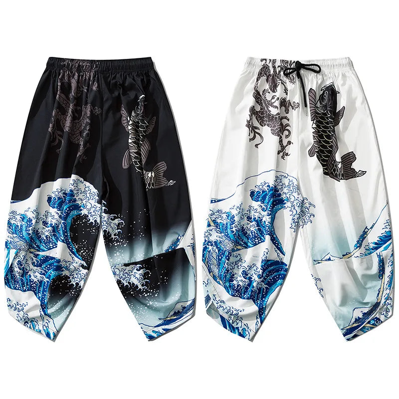 Vintage Japanese Kimono Pants By Nifineo Brown