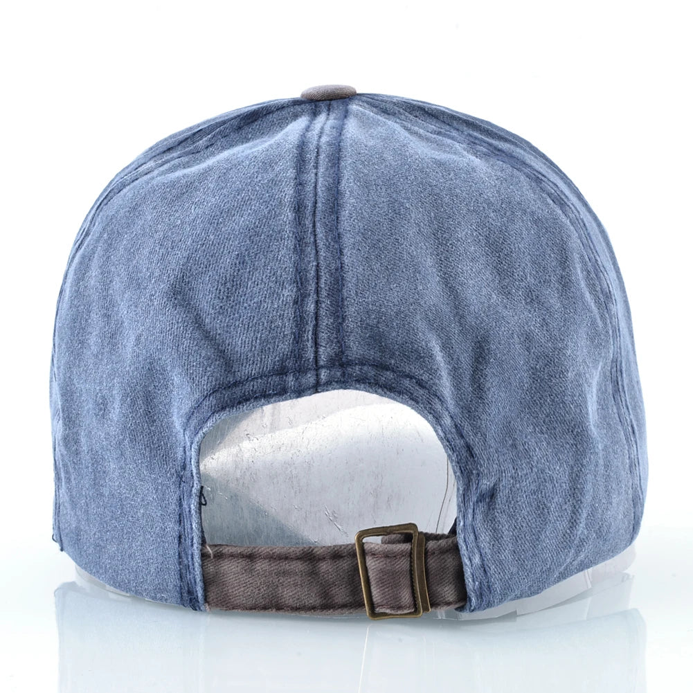 Vintage Washed Denim Unisex Baseball Cap