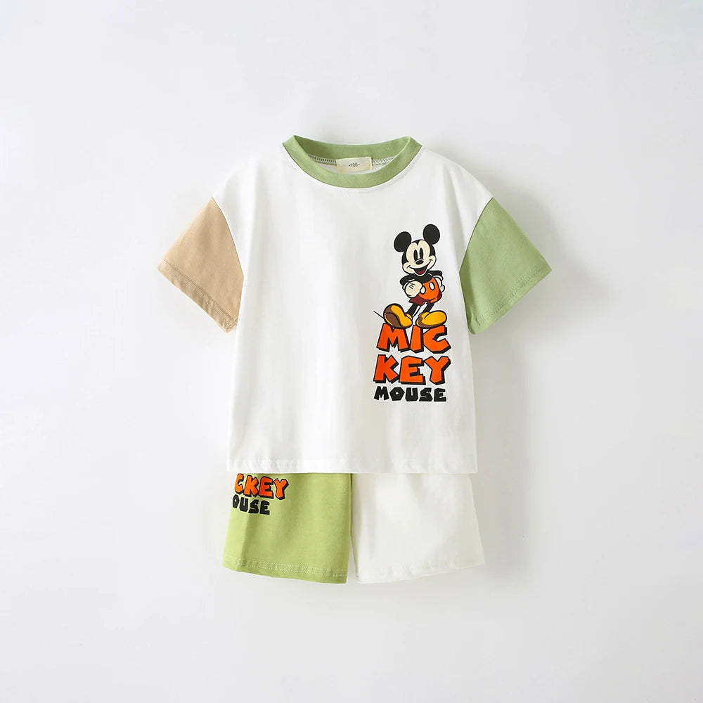 Cartoon Print T-shirt + Shorts 2PC Set By Miniso