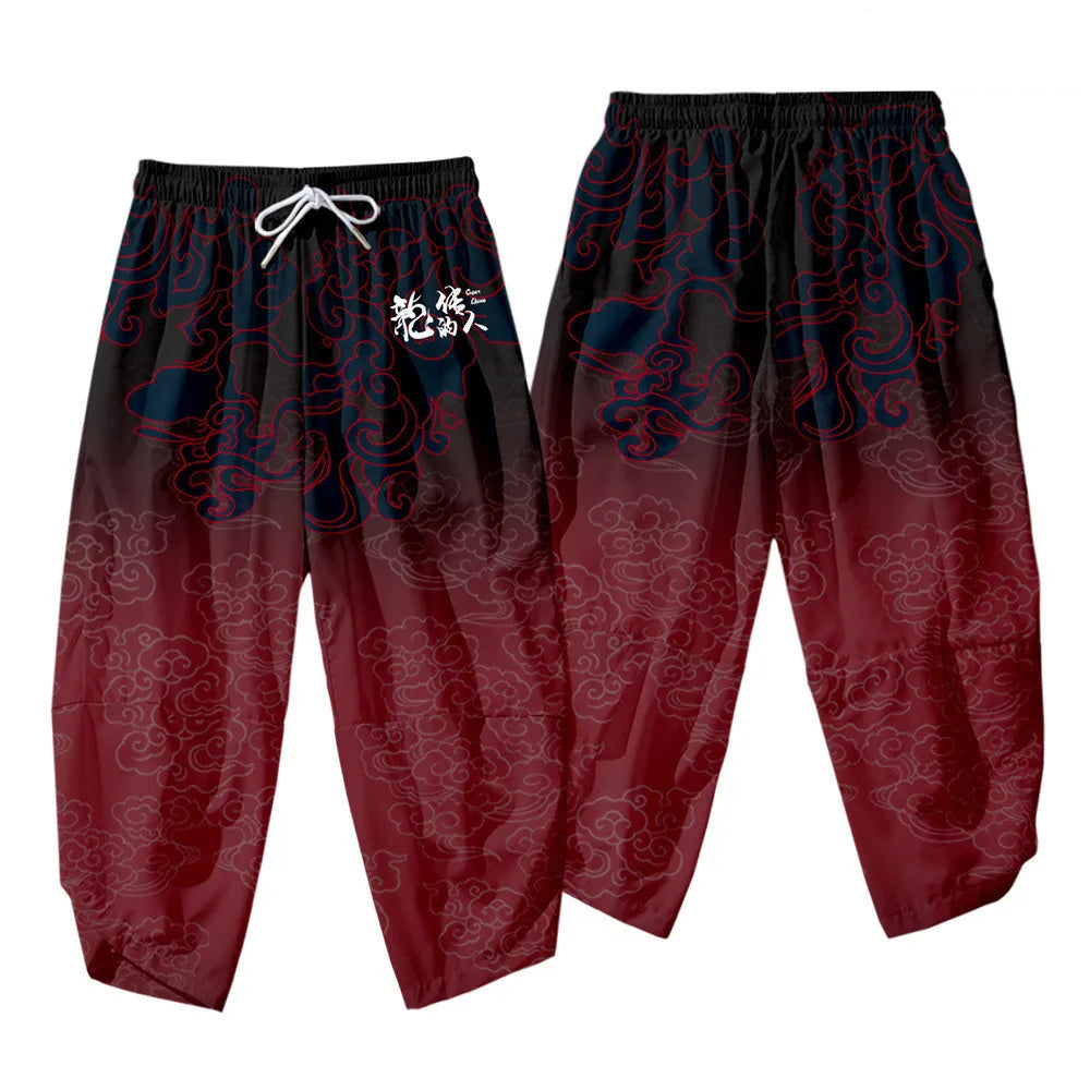 Vintage Japanese Kimono Pants By Nifineo Brown