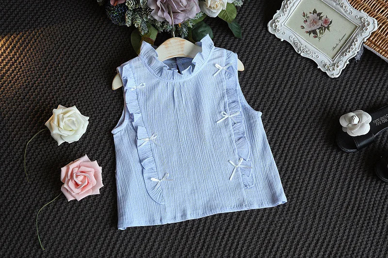 Baby Girls Ruffled Top + Shorts Outfit By Oopsmile