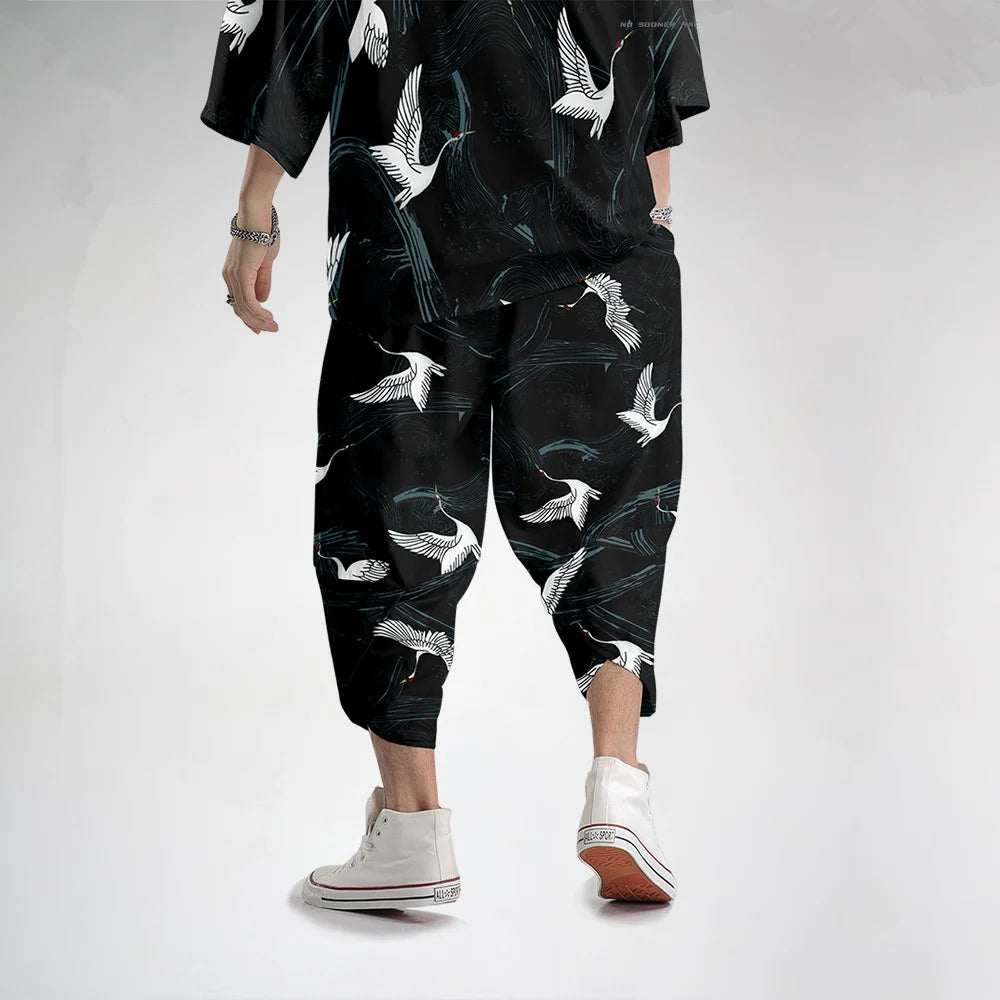 Vintage Japanese Kimono Pants By Nifineo Brown