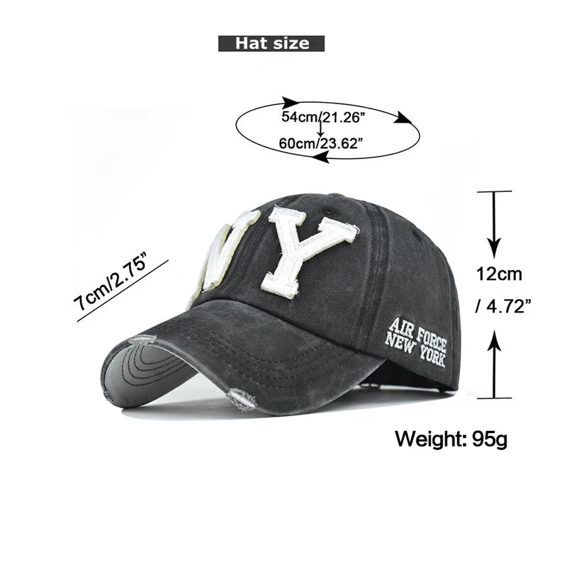 NY Embroidery Casquette Unisex Baseball Cap By Dylao