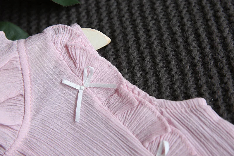 Baby Girls Ruffled Top + Shorts Outfit By Oopsmile