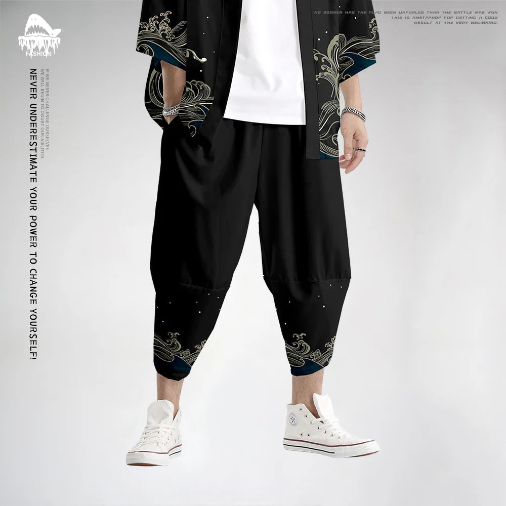 Vintage Japanese Kimono Pants By Nifineo Brown