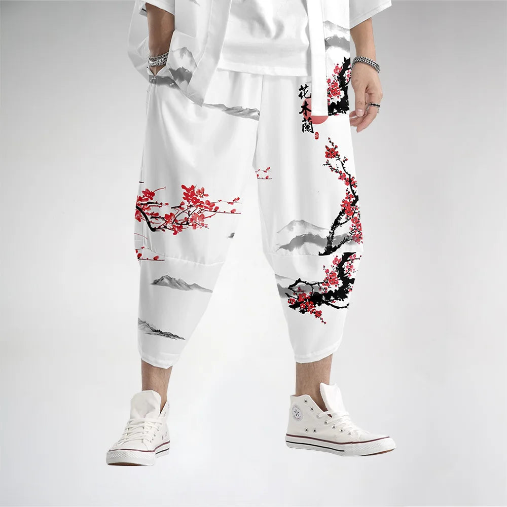 Vintage Japanese Kimono Pants By Nifineo Brown