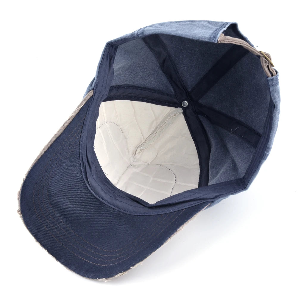 Vintage Washed Denim Unisex Baseball Cap