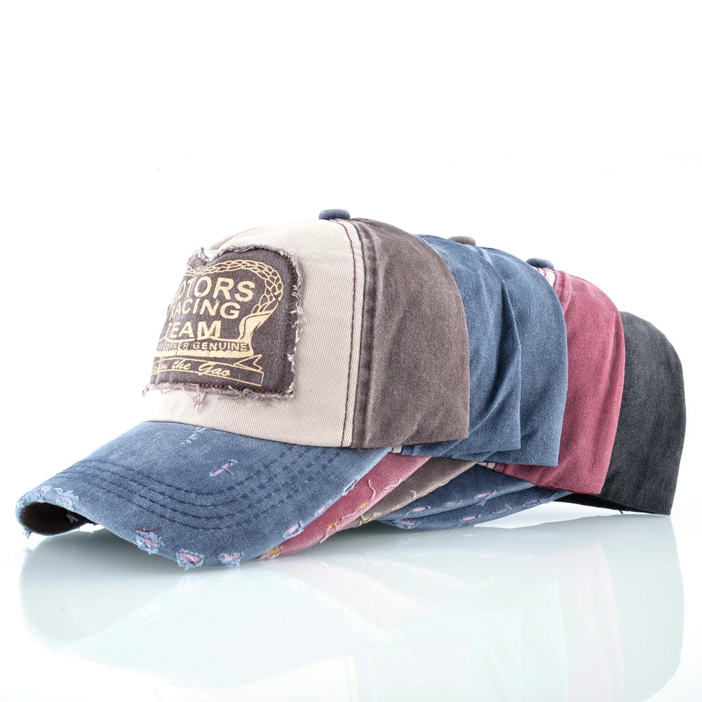 Vintage Washed Denim Unisex Baseball Cap