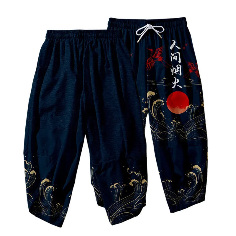 Vintage Japanese Kimono Pants By Nifineo Brown
