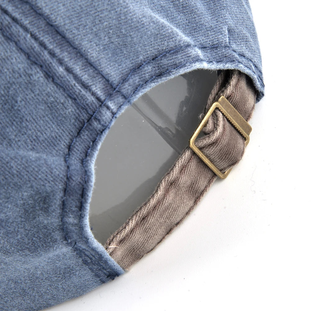 Vintage Washed Denim Unisex Baseball Cap