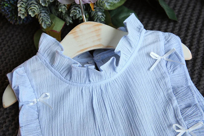 Baby Girls Ruffled Top + Shorts Outfit By Oopsmile