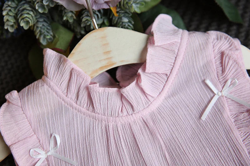 Baby Girls Ruffled Top + Shorts Outfit By Oopsmile