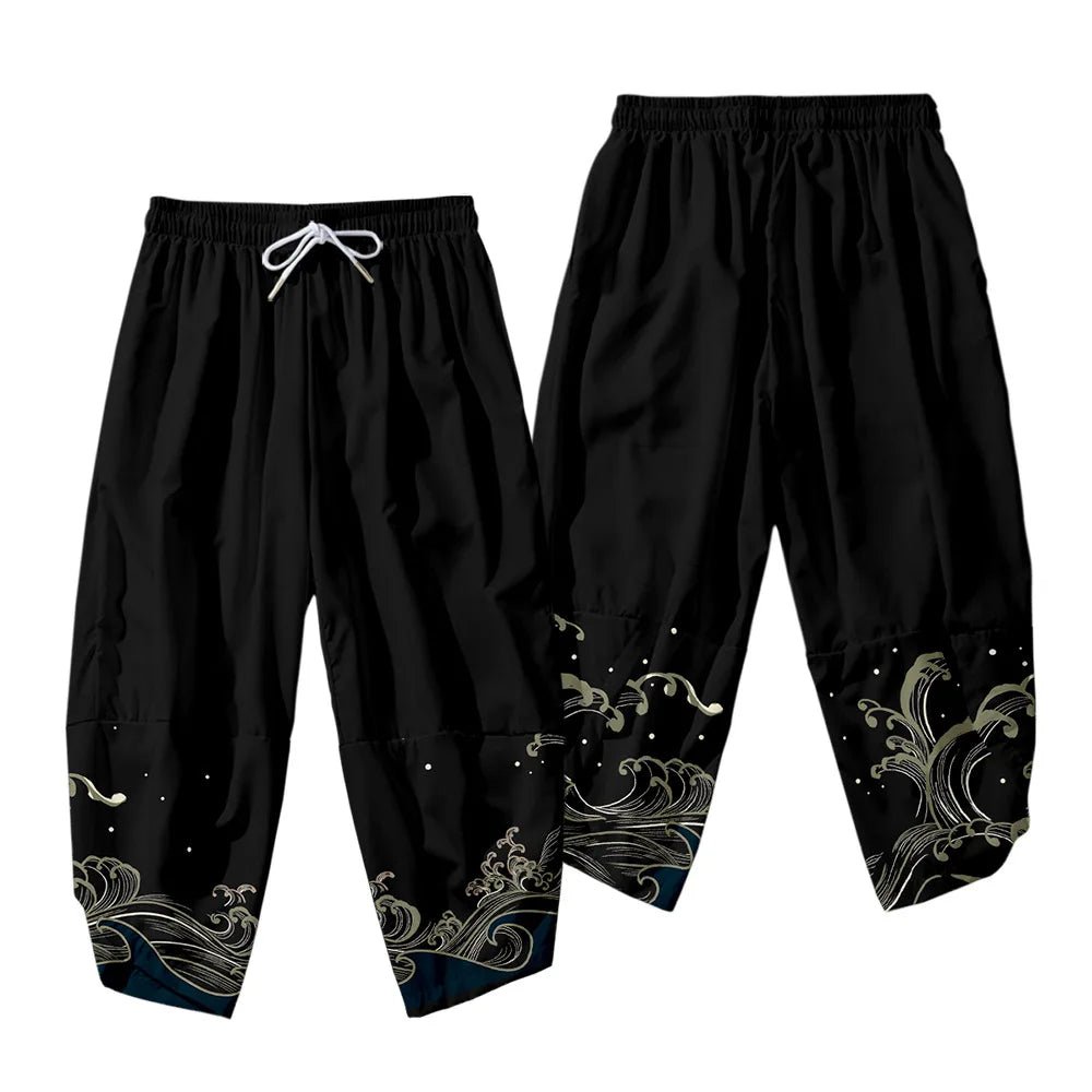 Vintage Japanese Kimono Pants By Nifineo Brown