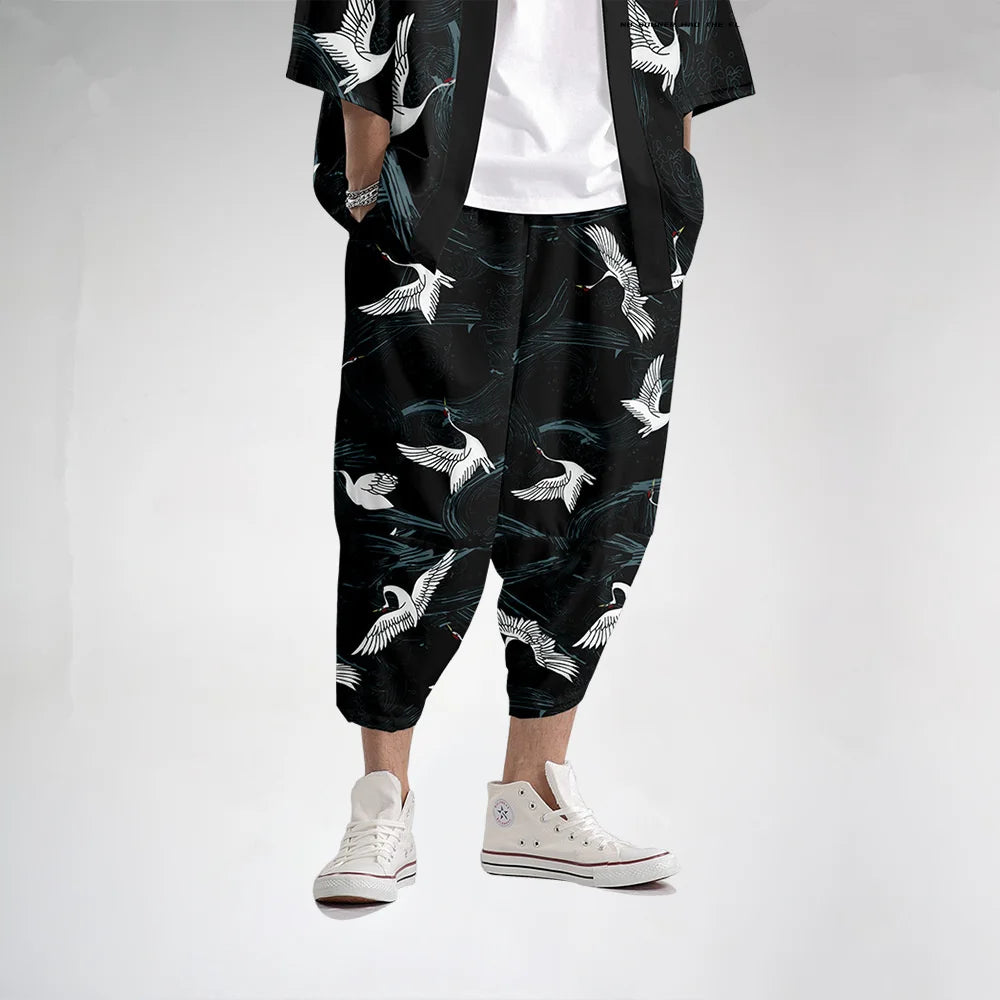Vintage Japanese Kimono Pants By Nifineo Brown